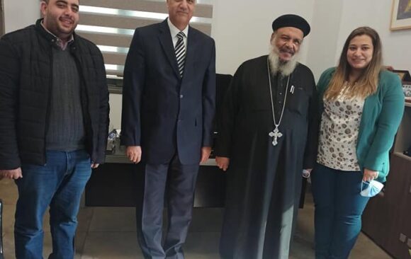 Prof. Dr. Essam ELKordi received a delegation from the Church of Anba Athanasius