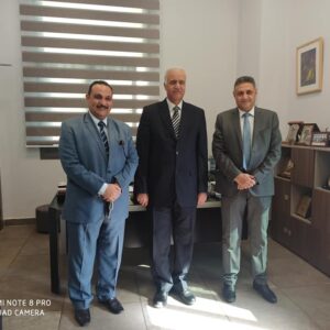 Prof. Dr.Essam Elkordi received today Dr .Nashaat Metry , Senator ,and Mr.Moheb Shafik , Secretary of the Union of Copts for the Homeland