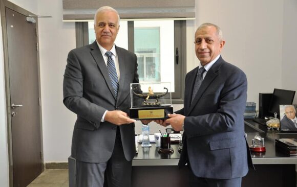 Prof.Dr.Essam Elkordi welcomed Prof.Dr. Ismail Abdel Ghafar ,president of the Arab Academy for Science ,Technology and Maritime Transport