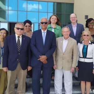 Prof. Dr. Essam ElKordi received a delegation from the American New Jersey City University (NJCU) and Ocean County College (OCC)