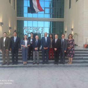 Prof. Dr. Essam ElKordi received a delegation from the American William Paterson University and Ocean County College (OCC)