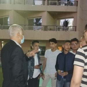Prof. Dr. Essam ElKordi visited some of the buildings allocated for the university students accommodation