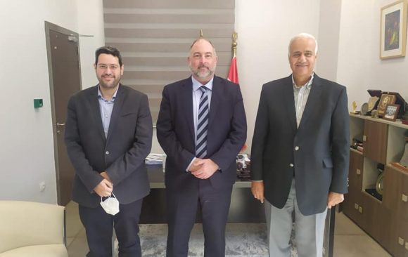 Prof. Dr. Essam ElKordi received Mr. Mike Damiano, Director of National Education Initiatives at the International Coursera Company