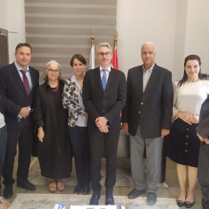 Prof. Essam ElKordi, President of Alamein International University, received the French delegation from Jean Moulin Lyon 3 University