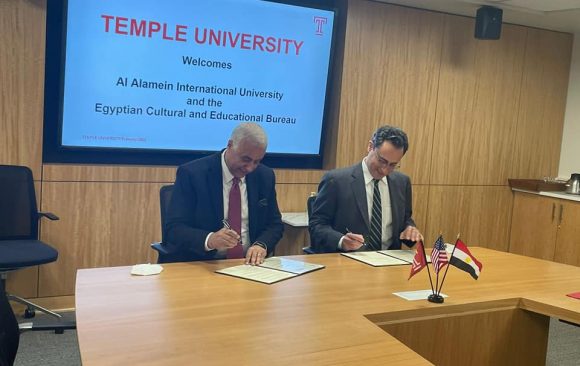 Partnership agreement between Alamein International University and Temple University of the United States