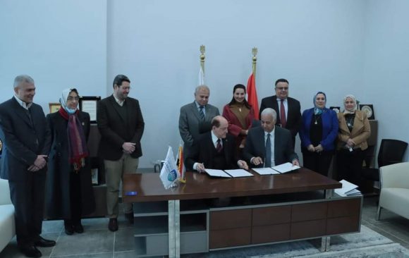 Signing a Memorandum of Cooperation between Alamein International University and West Virginia University