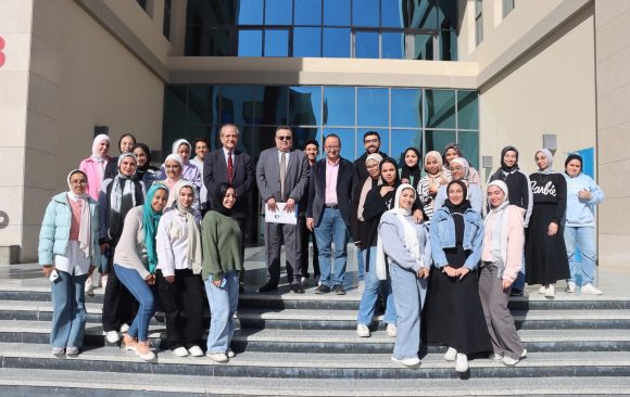 Prof.Dr. Fahmy Charl gives a lecture to students of Public Health Program