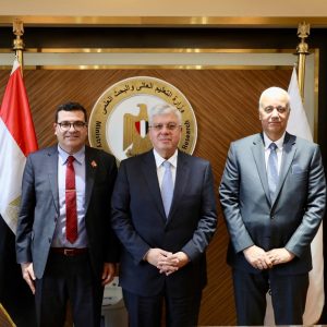 Prof.Dr. Ayman Ashour, Minister of Higher Education & Scientific Research, received Prof.Dr. Essam Elkordi, President of AIU