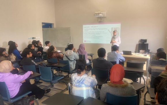 Dr. Rasha Gomaa delivers two lectures as part of the Business Ethics course