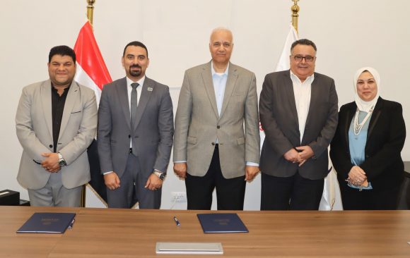 Signing a joint cooperation memorandum between Alamein International University (AIU) and the Institute of Management Accountants (IMA)