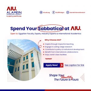 Spend Your Sabbatical at Alamein International University (AIU) in New Alamein City!
